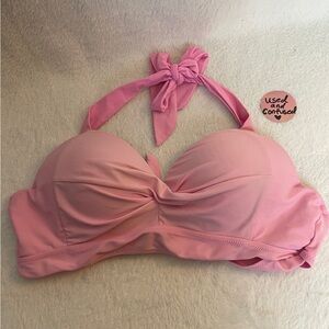 Pink Halter Bikini Top